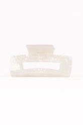 Jennifer Hair Clip - White/Silver
