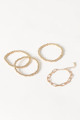 Kaleigh Stacked Bracelets - Gold