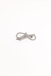 Whitney Bow Hair Clip - Silver