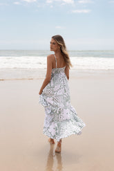 Kelsie Midi Dress - Sage Print