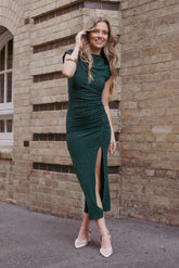 Mel Midi Dress - Emerald