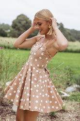 Teaghan Mini Dress - Light Mocha