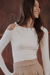 Darma Long Sleeve Top - Pale Yellow