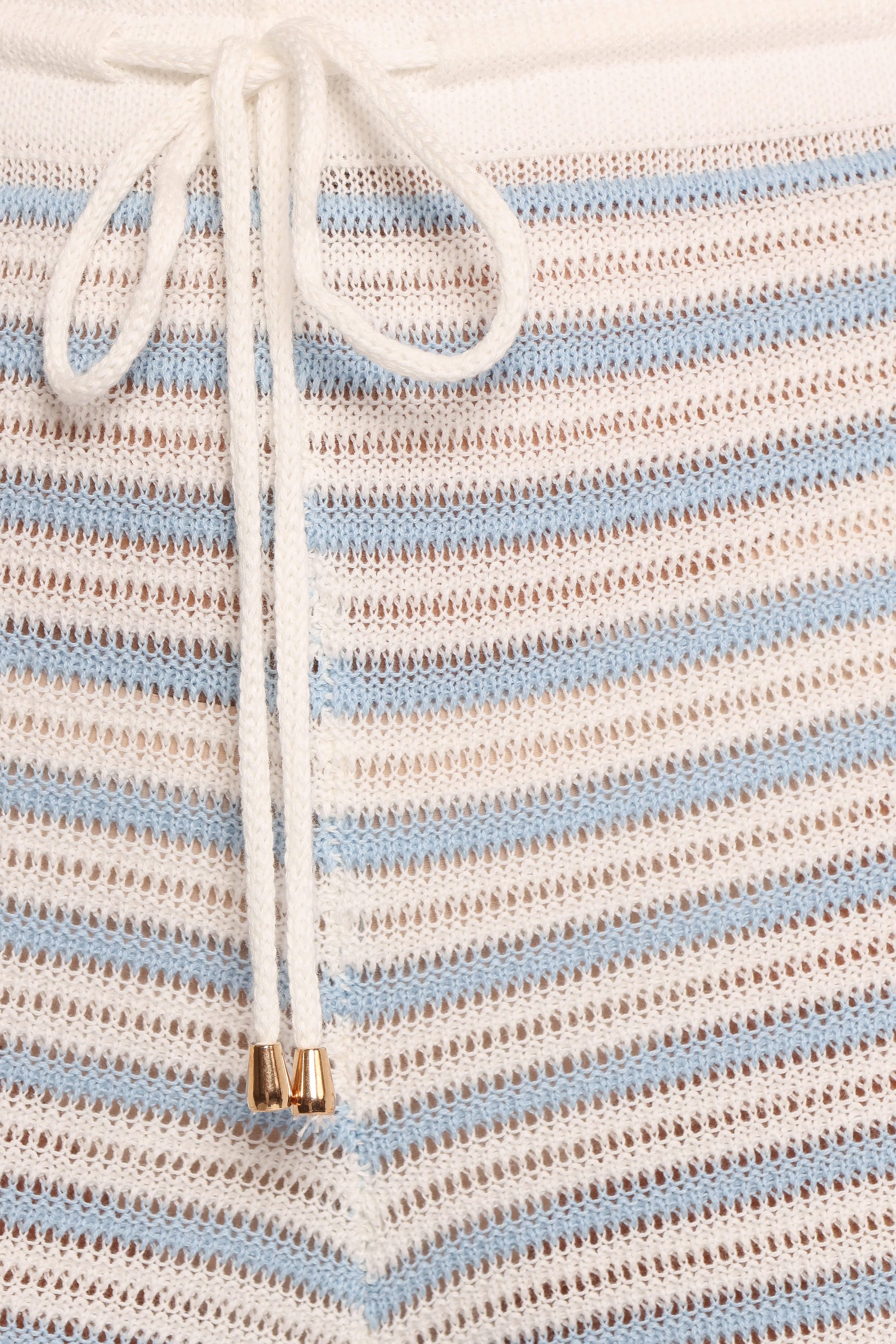 Cherie Knit Short - Cream Sky Blue