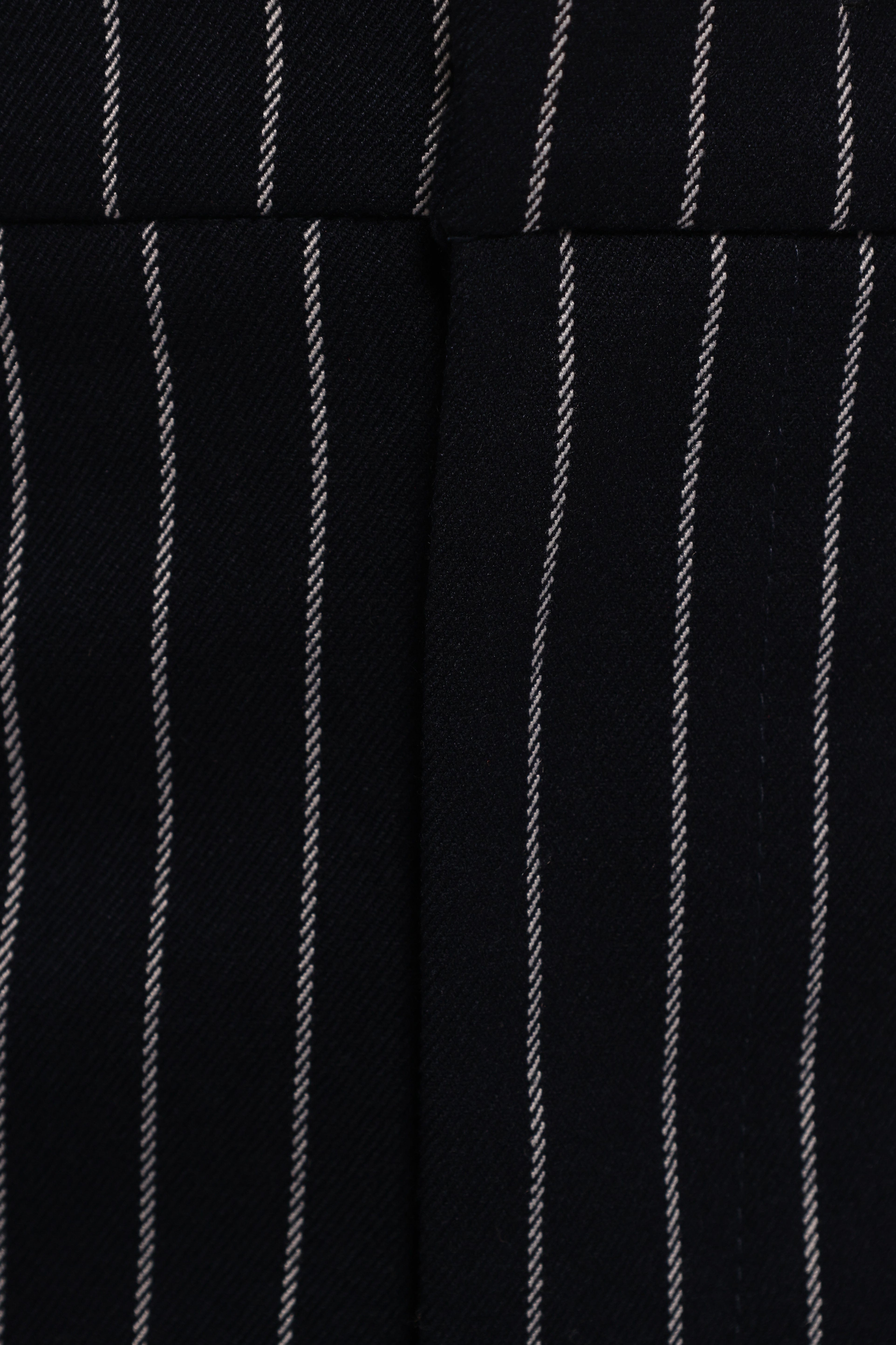 Ellory Midi Skirt - Navy Pinstripe