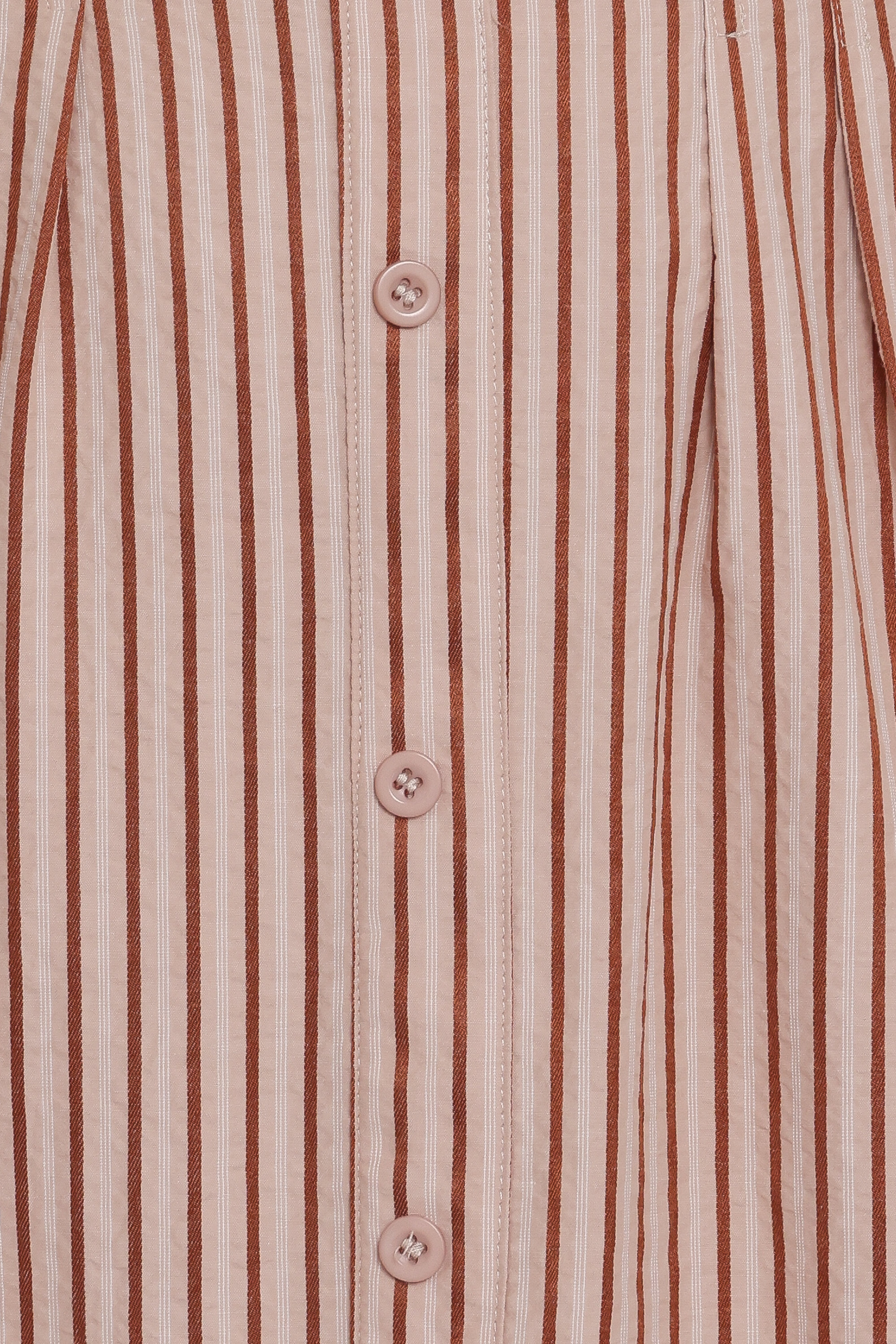 Eilis Short Sleeve Button Down Maxi Dress - Brown Stripe