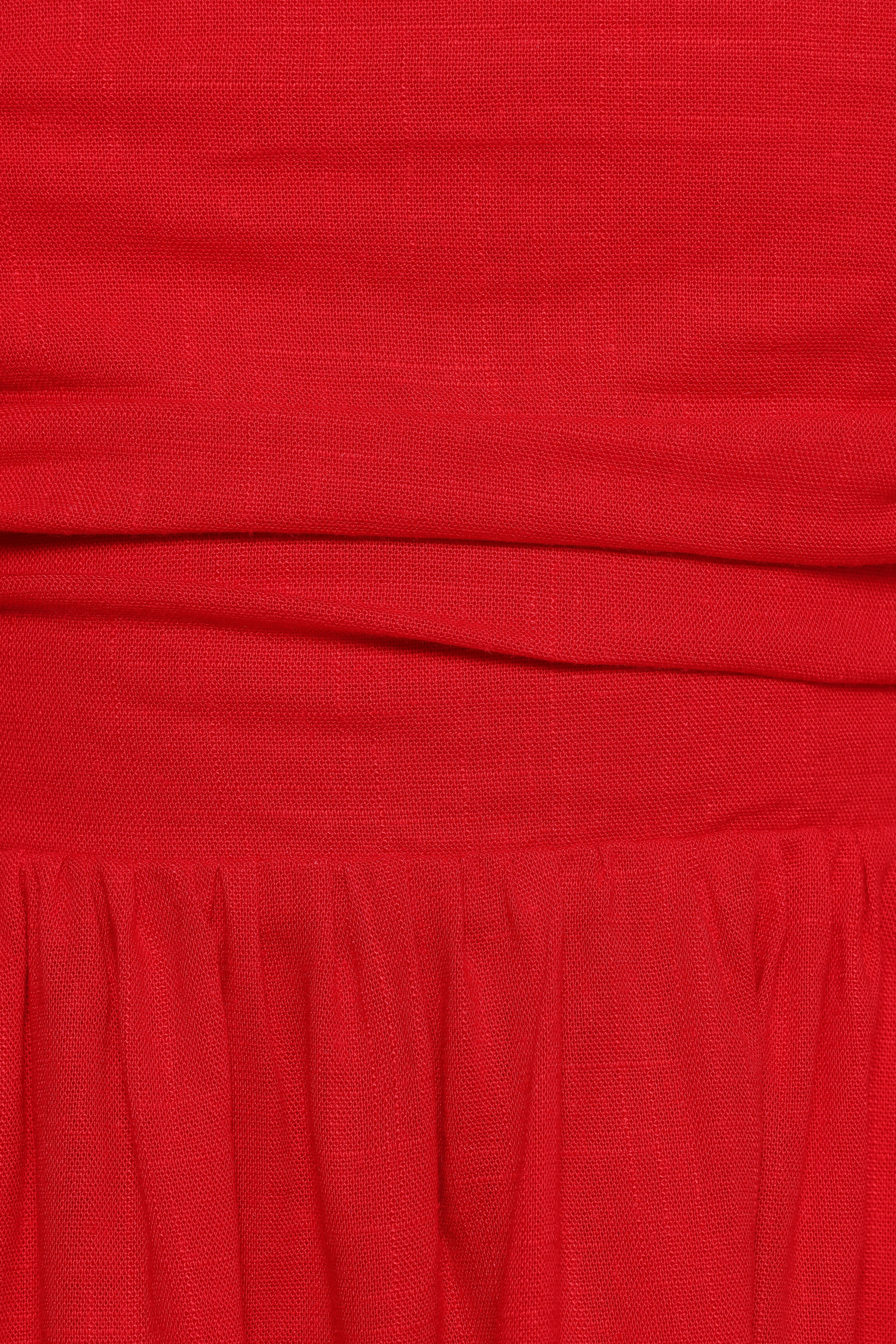 Katy Strapless Mini Dress - Red