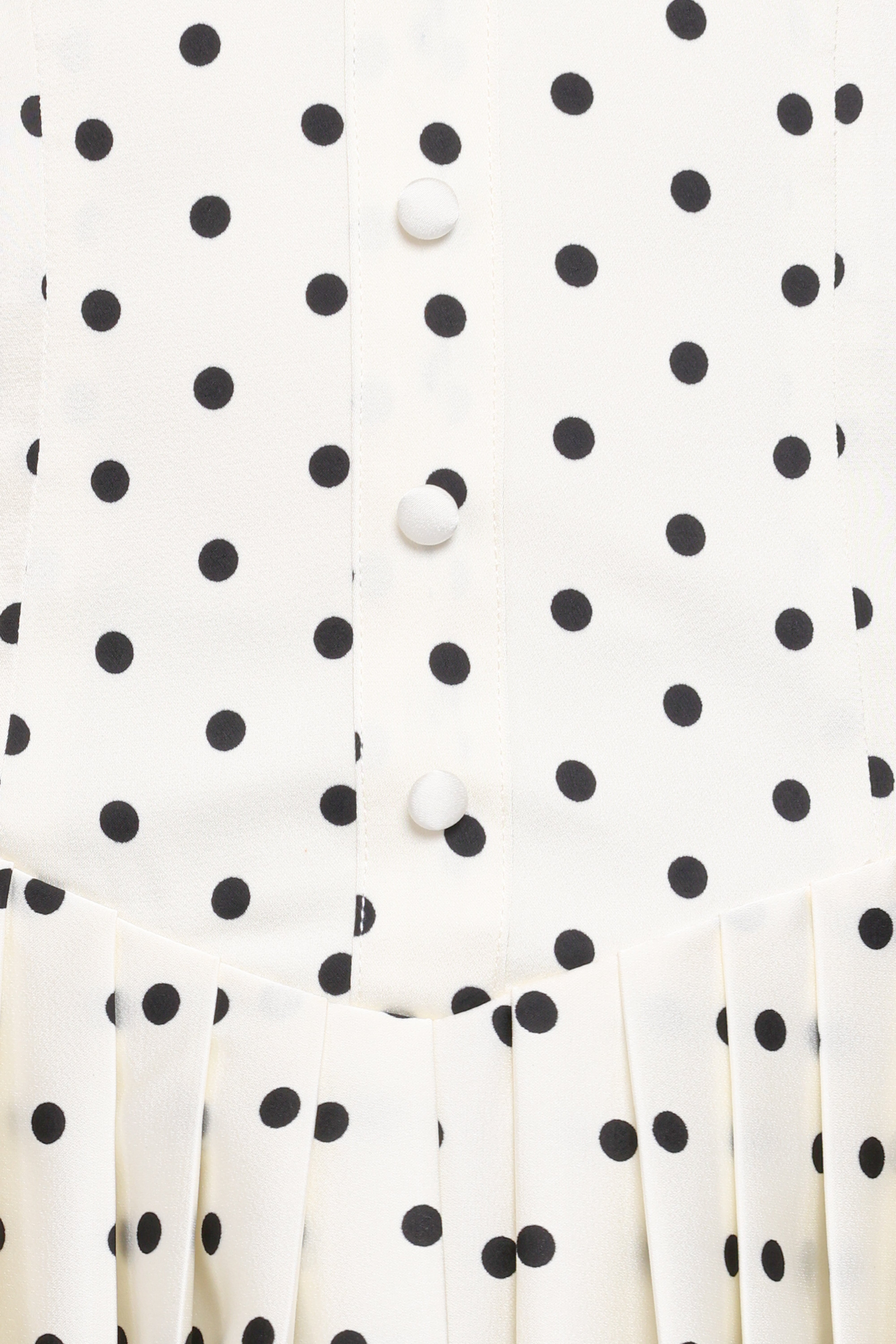 Marlie Off Shoulder Mini Dress - Cream Polka Dot