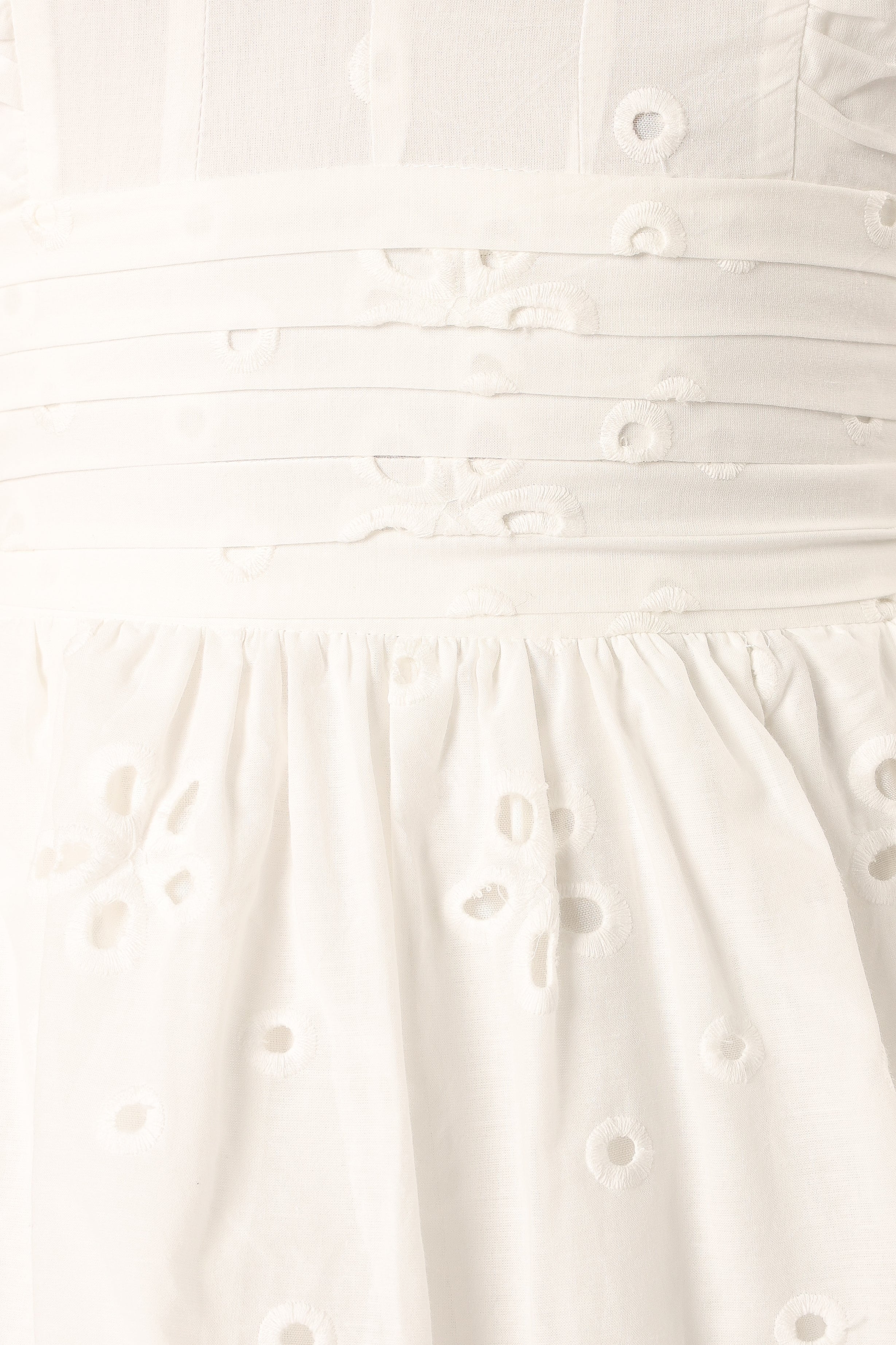 Selda Frill Sleeve Mini Dress - White
