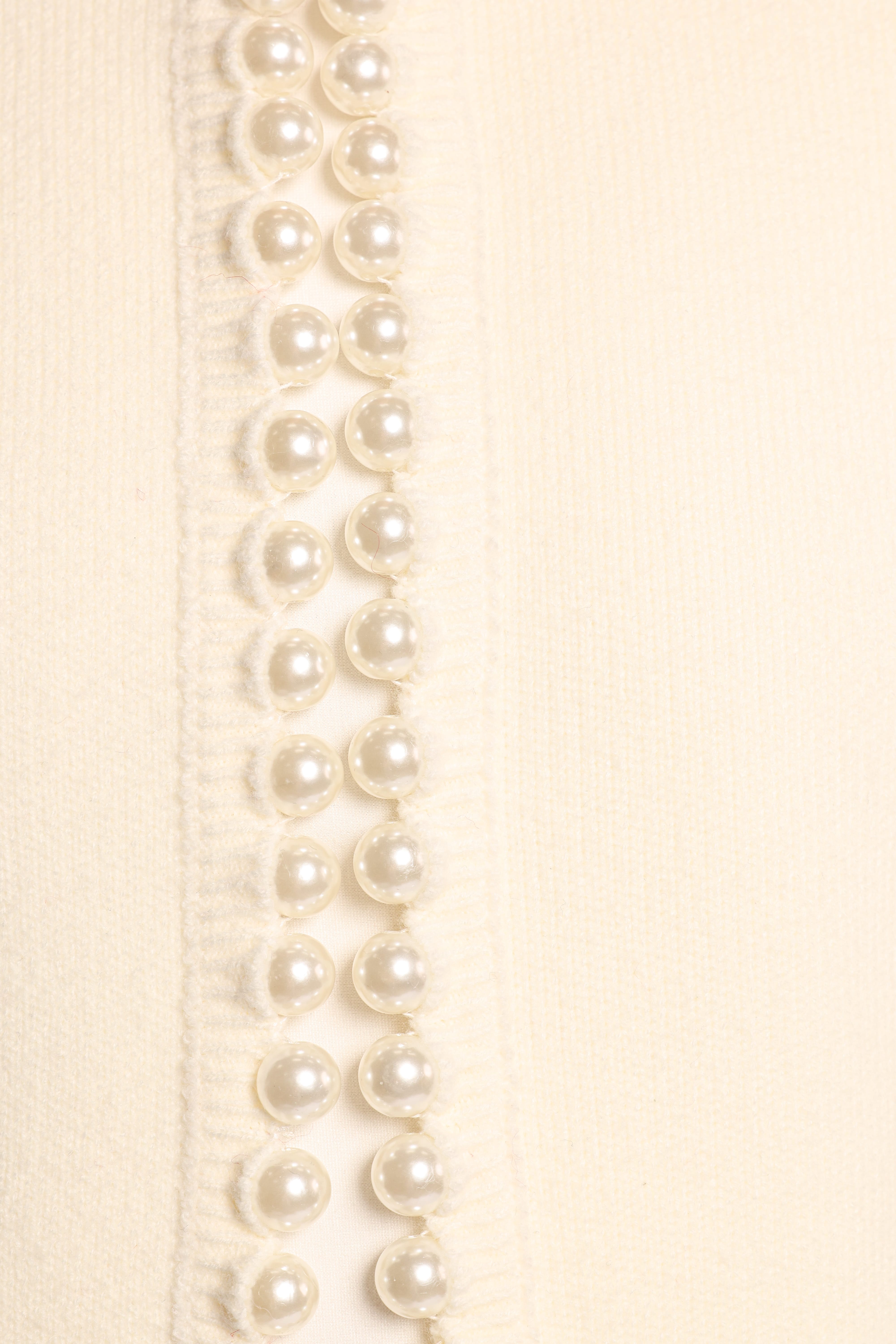 Bloom Pearl Knit Cardigan - Cream