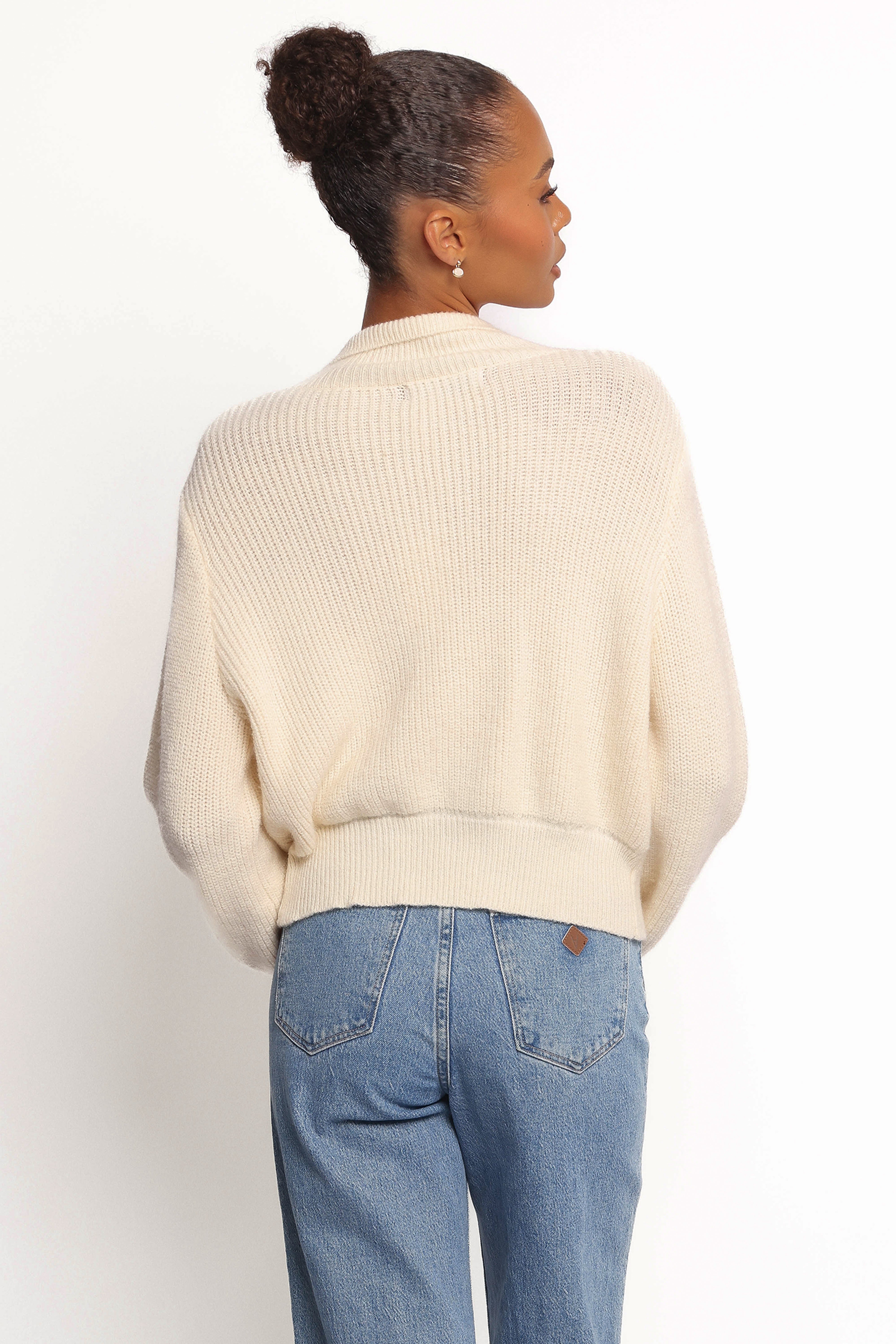 Kourtney Zip Cardigan - Cream
