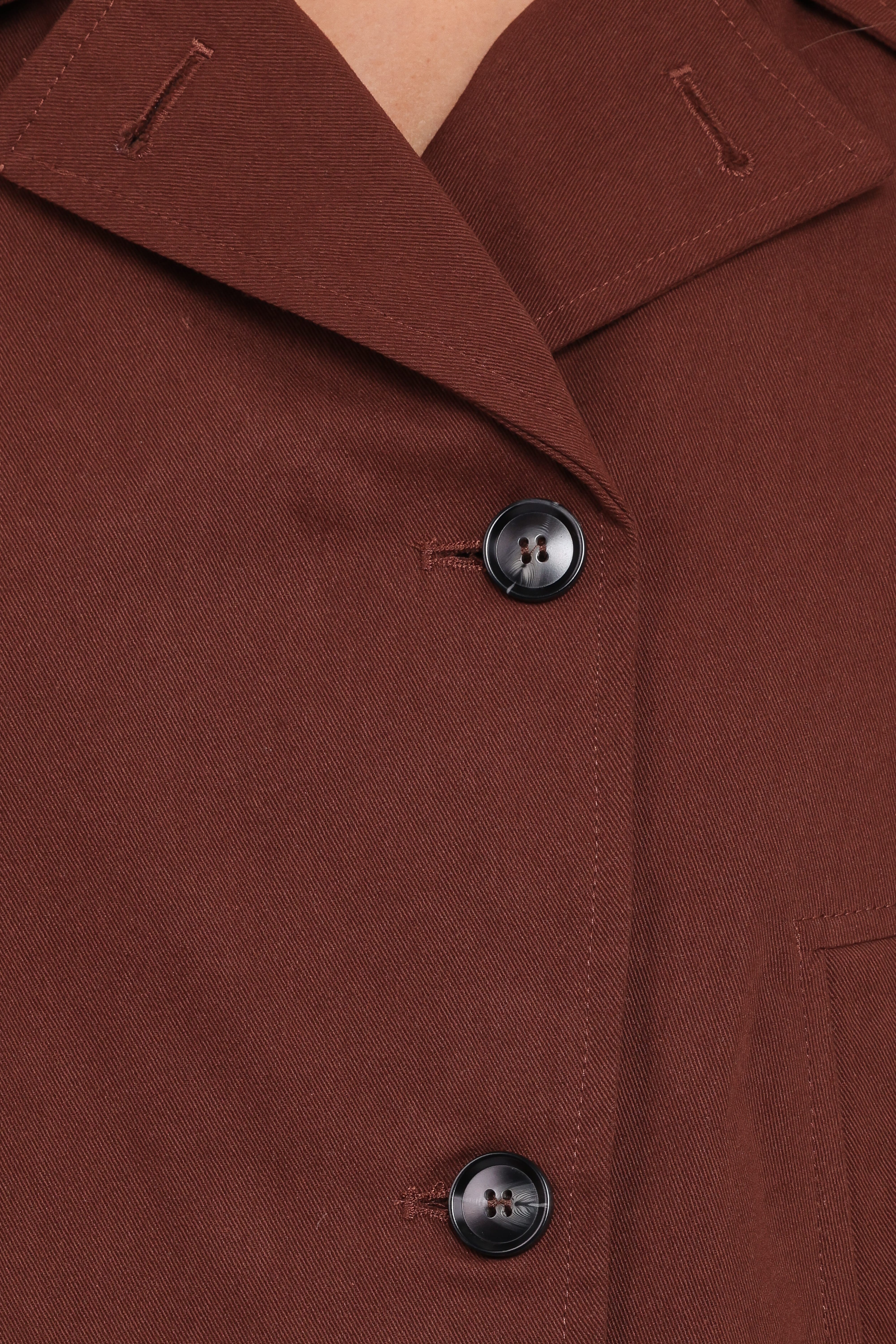 Notion Cropped Trench - Espresso