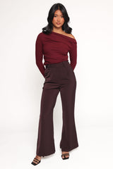 Cer Knit Top - Cherry Chocolate