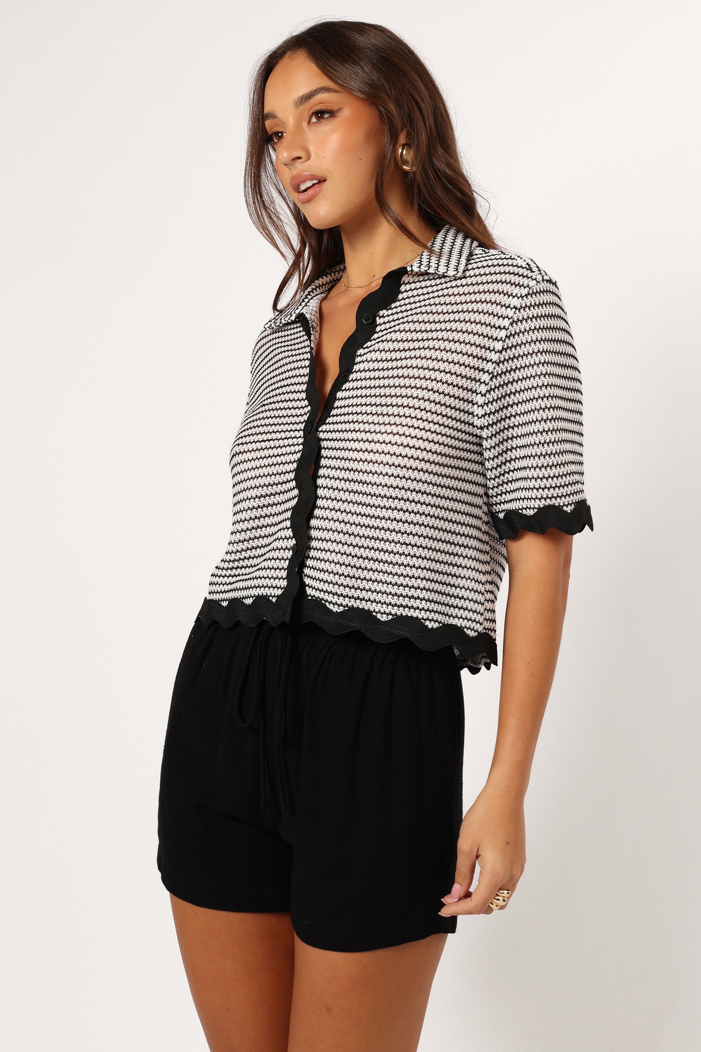 Giada Top - Black White