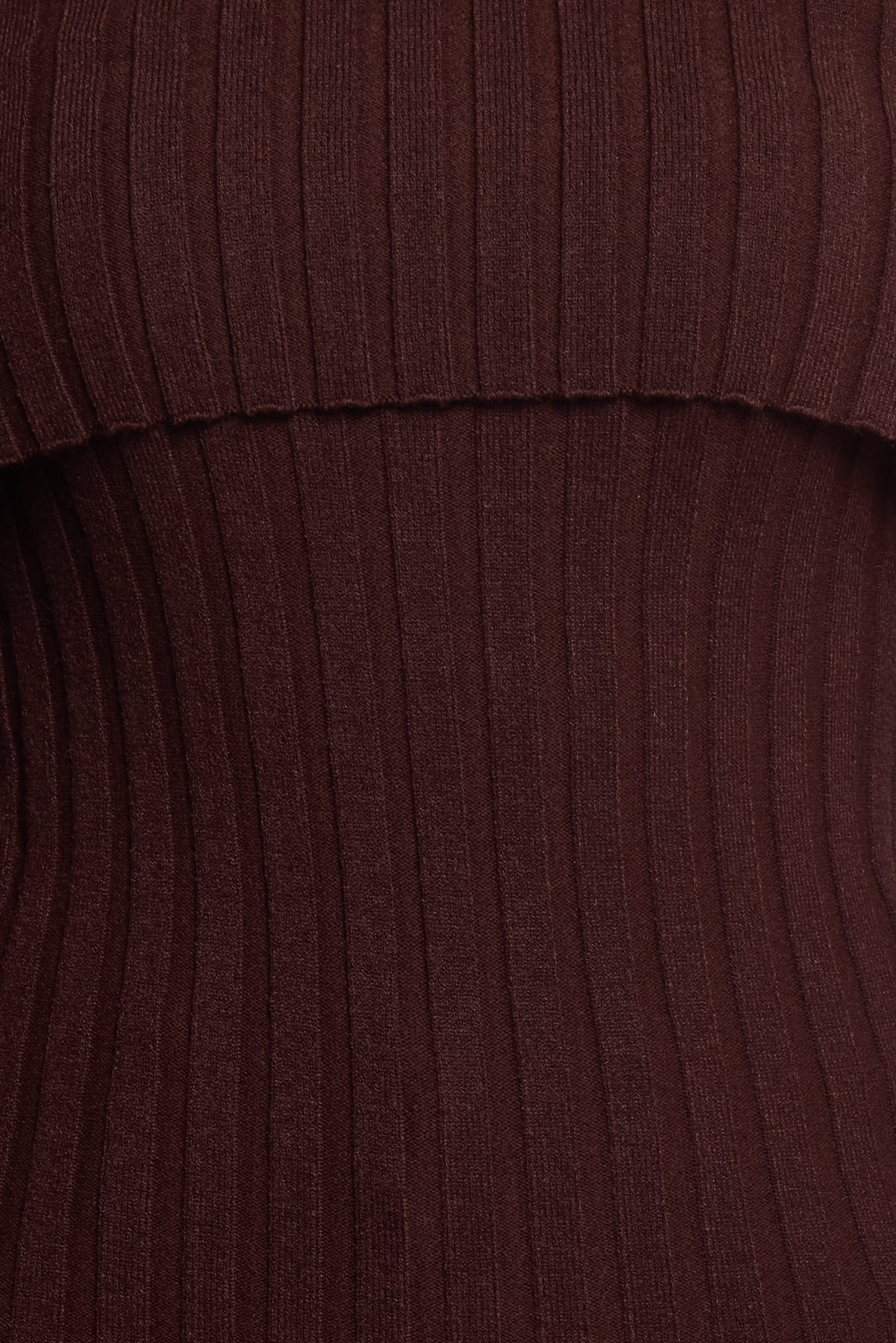 Inora Off Shoulder Knit Top - Chocolate