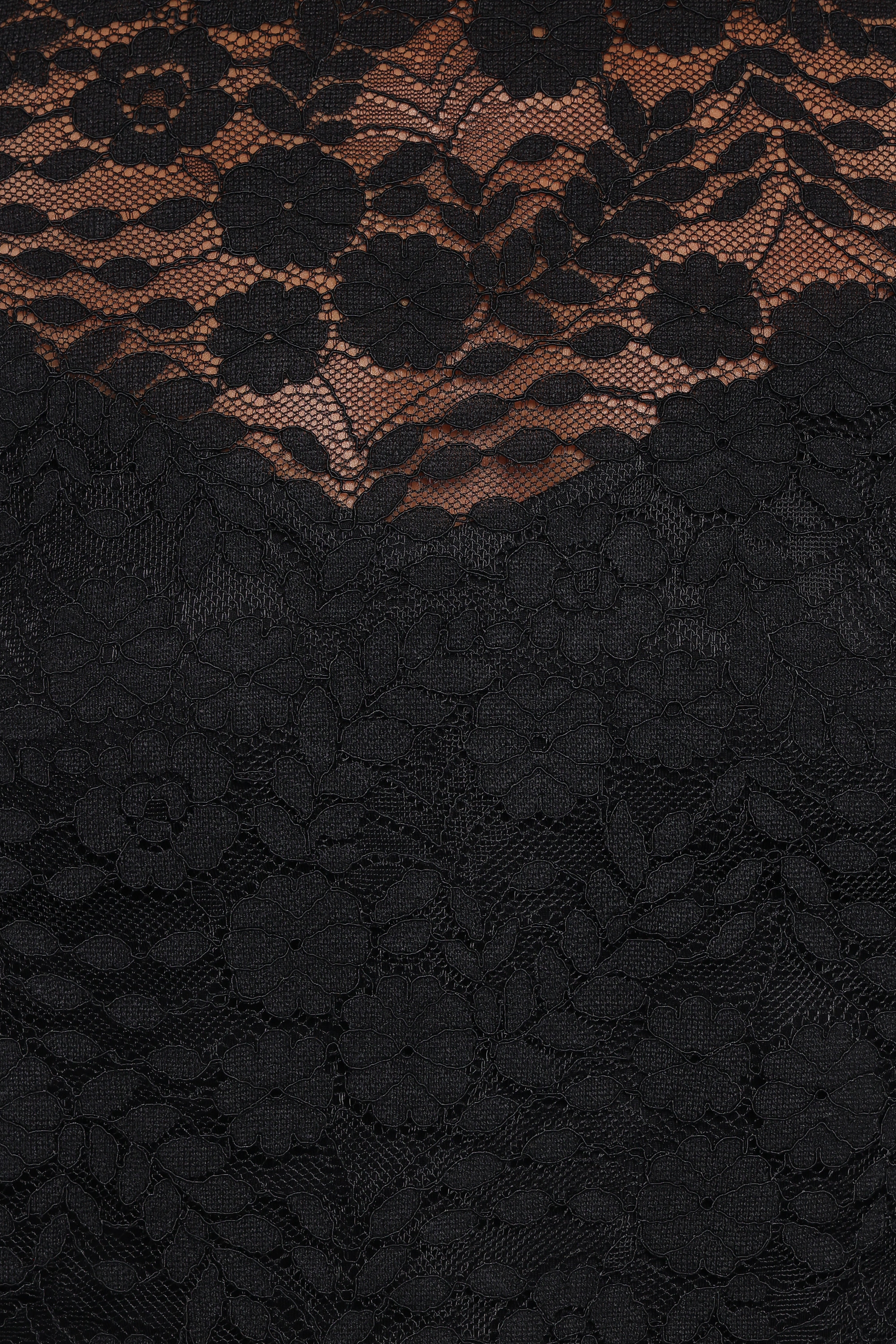 Lettie Lace Ruffle Top - Black
