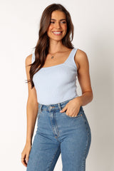Vicki Rib Tank - Blue