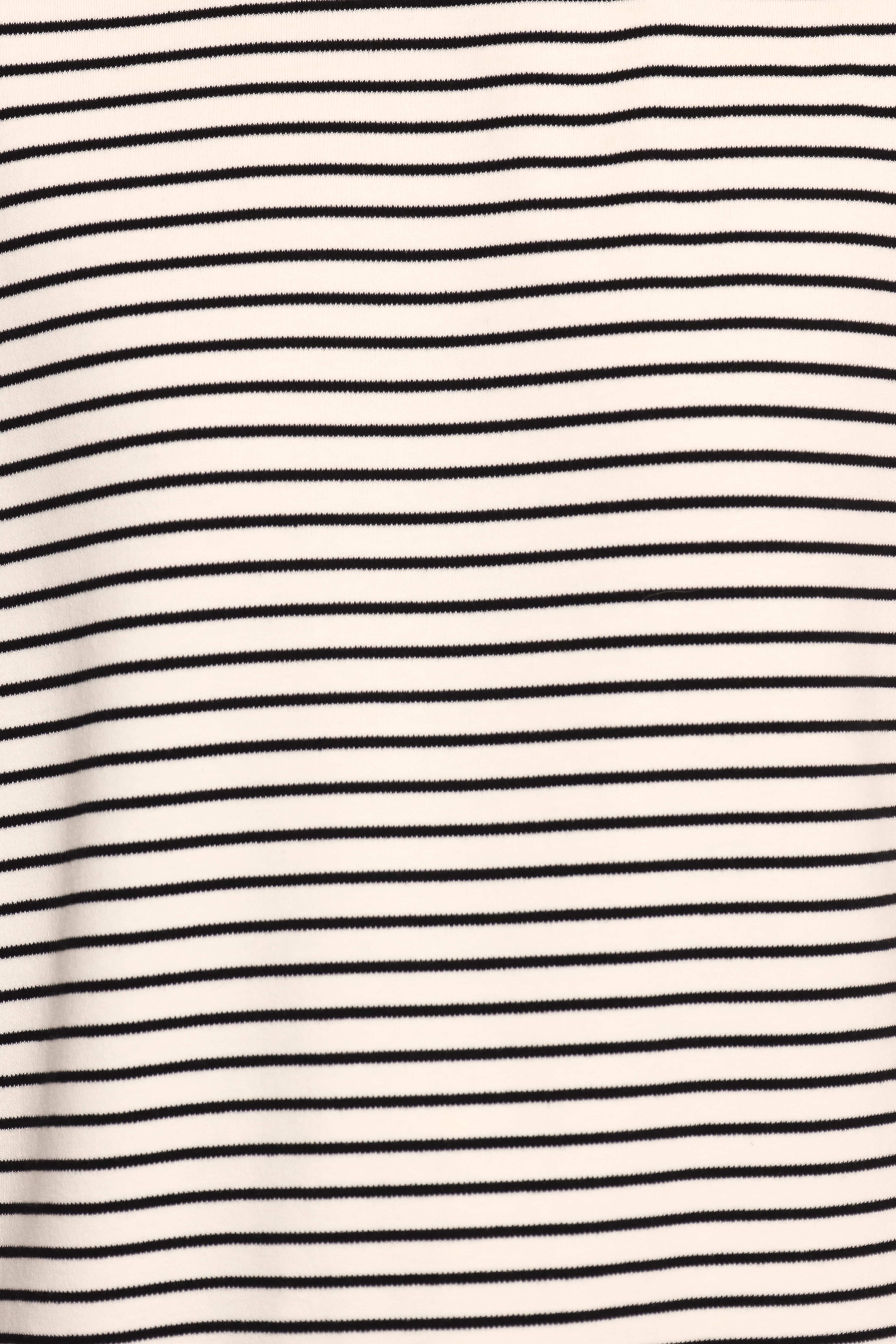 Wilda Oversized Tee - White Black Stripe